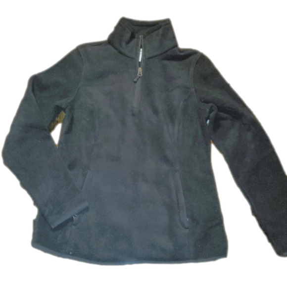 NEW Small Ladies Fit Black Fleece Pullover by Amazon Essentials - Picture 1 of 8